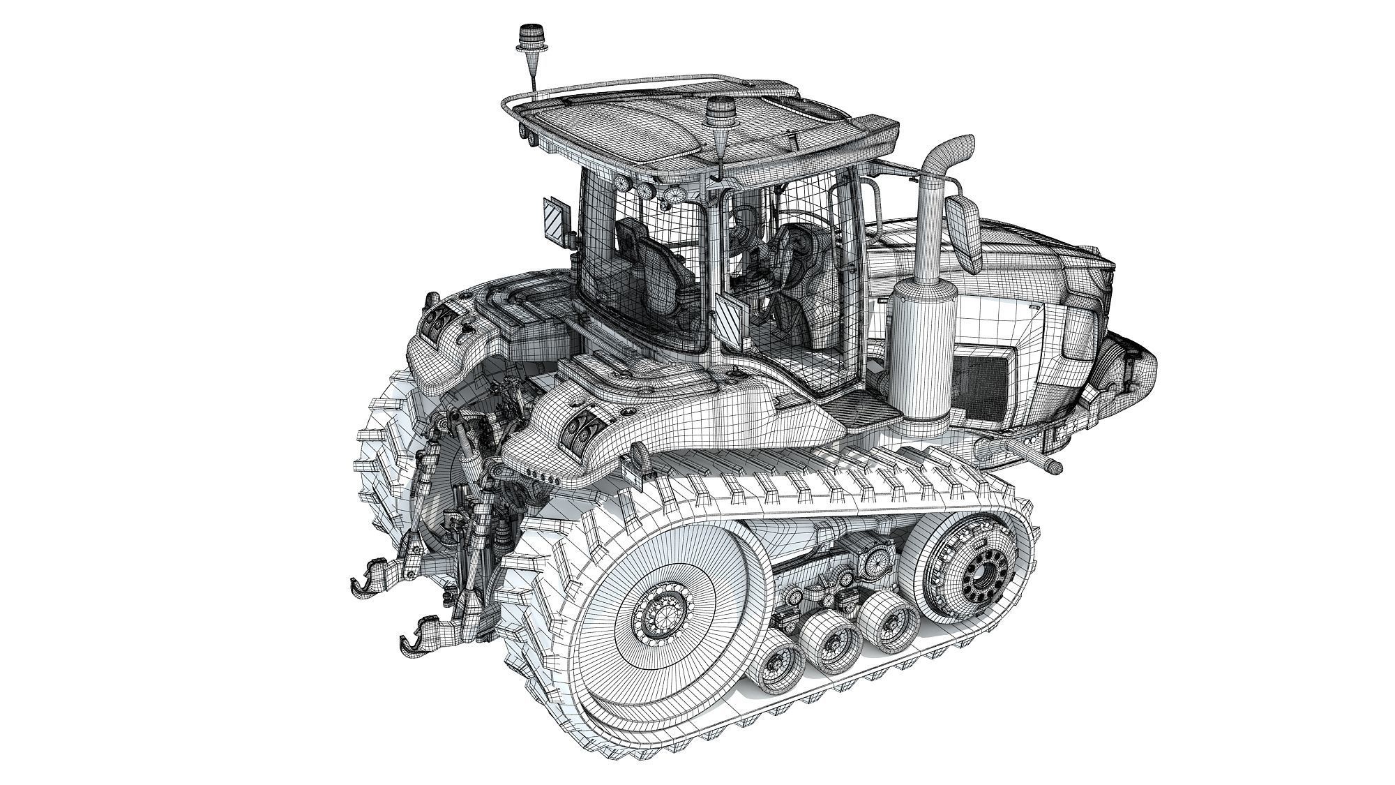 Two Track Tractor 3D model_20