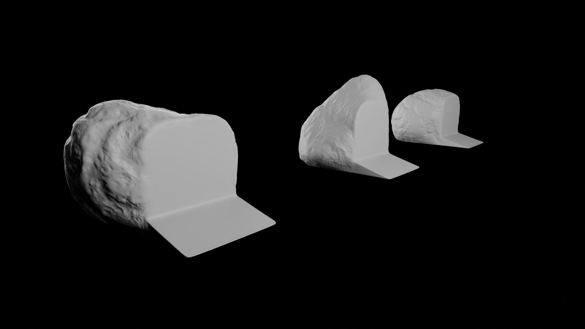 Fake Rock Door Stoppers 3D print model_1