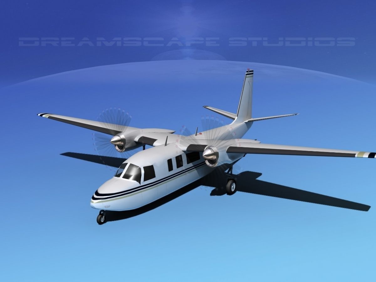 Rockwell Turbo Commander 690 V18 3D model_8