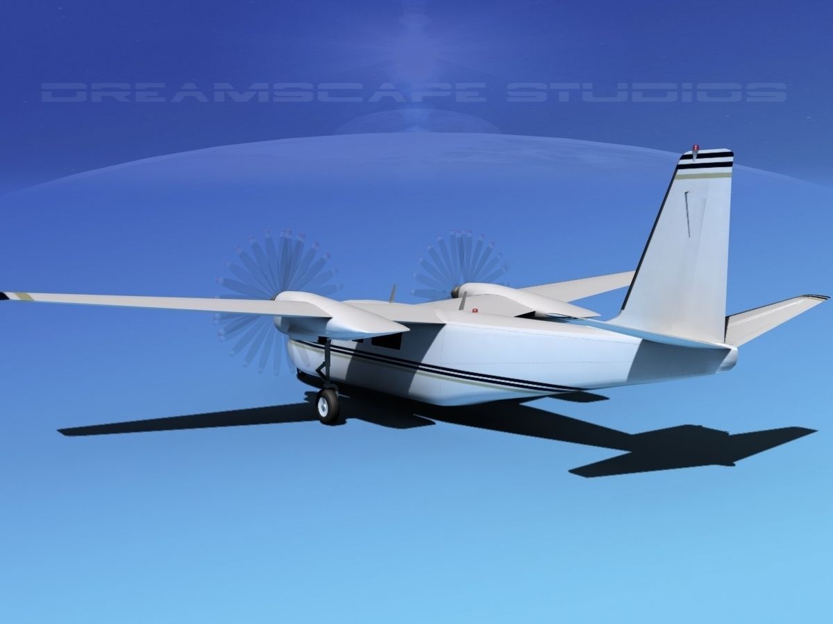 Rockwell Turbo Commander 690 V18 3D model_5