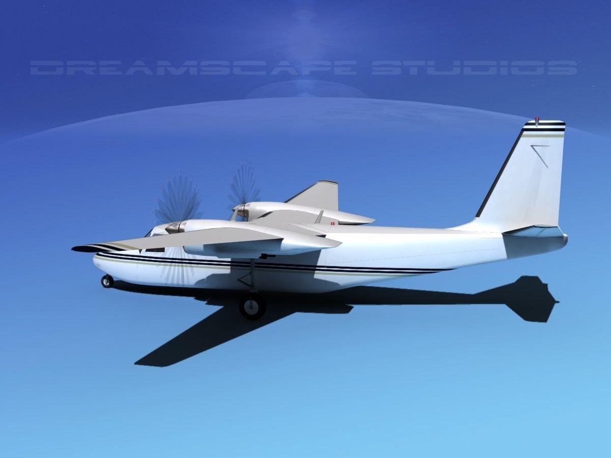 Rockwell Turbo Commander 690 V18 3D model_6