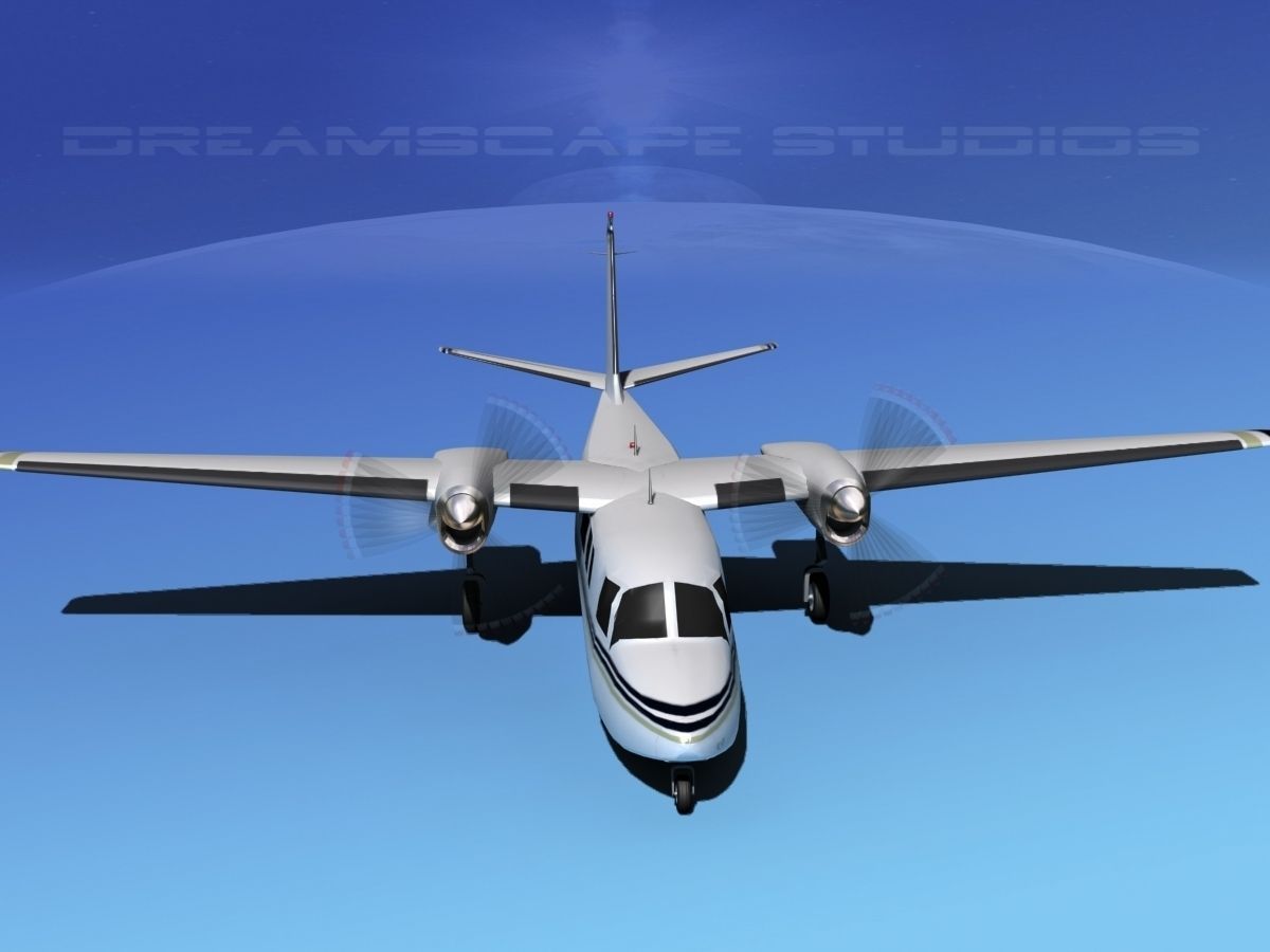 Rockwell Turbo Commander 690 V18 3D model_9