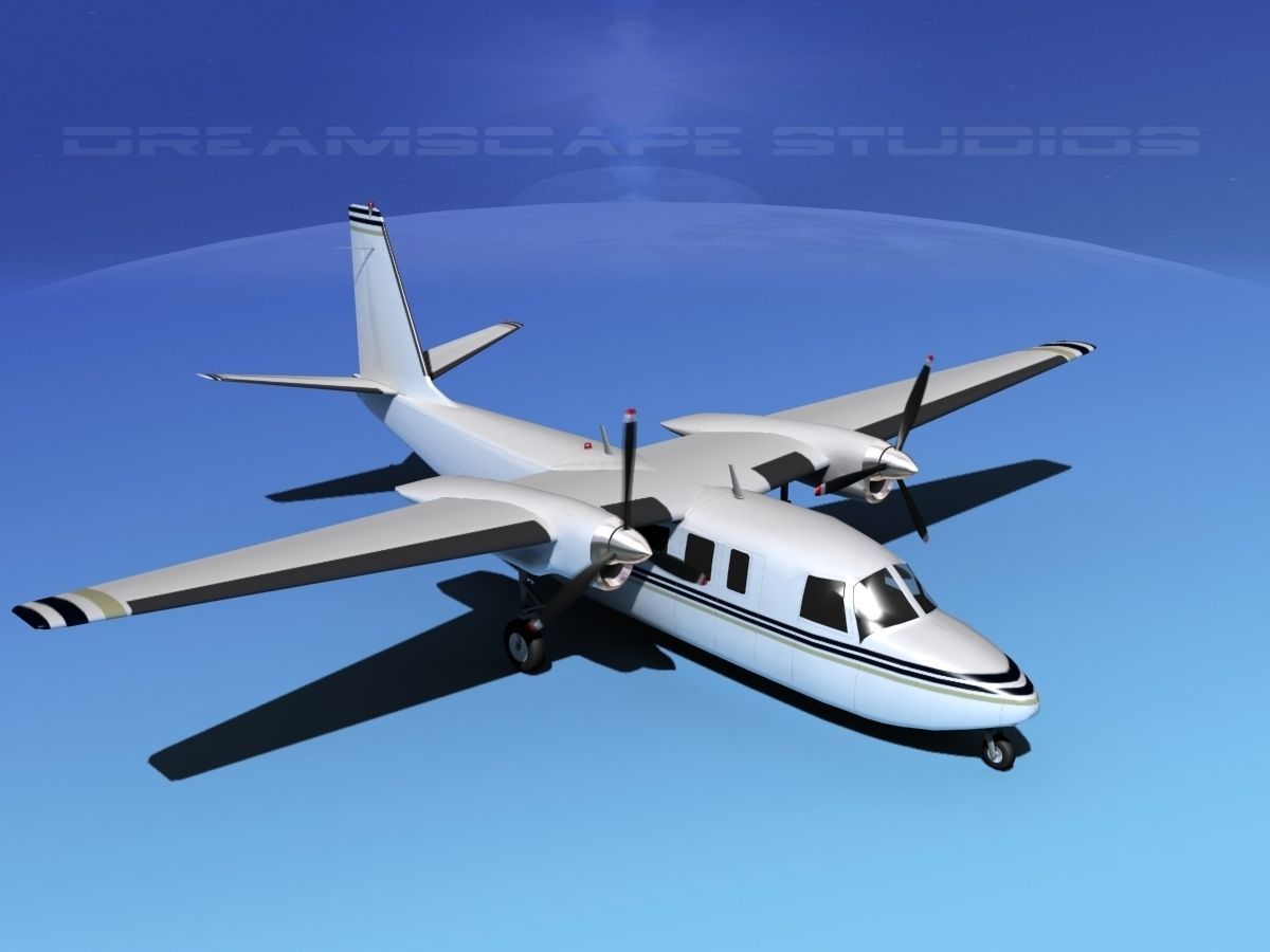 Rockwell Turbo Commander 690 V18 3D model_10