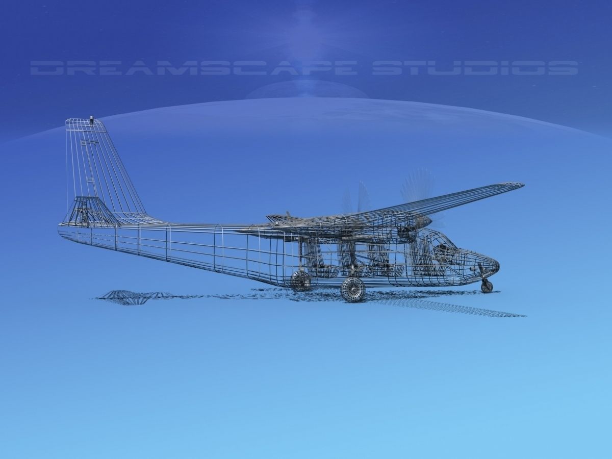 Rockwell Turbo Commander 690 V18 3D model_12