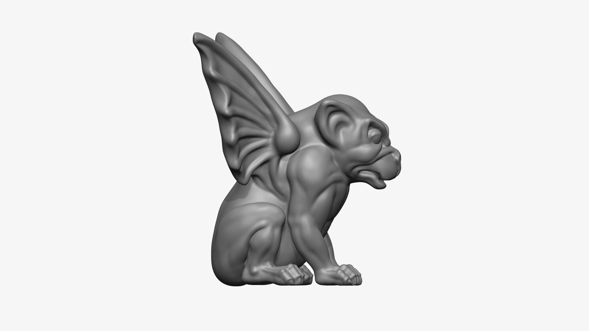 Gargoyle Statue 3D print model_4
