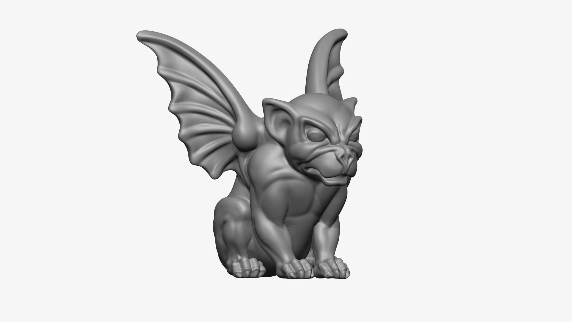 Gargoyle Statue 3D print model_3