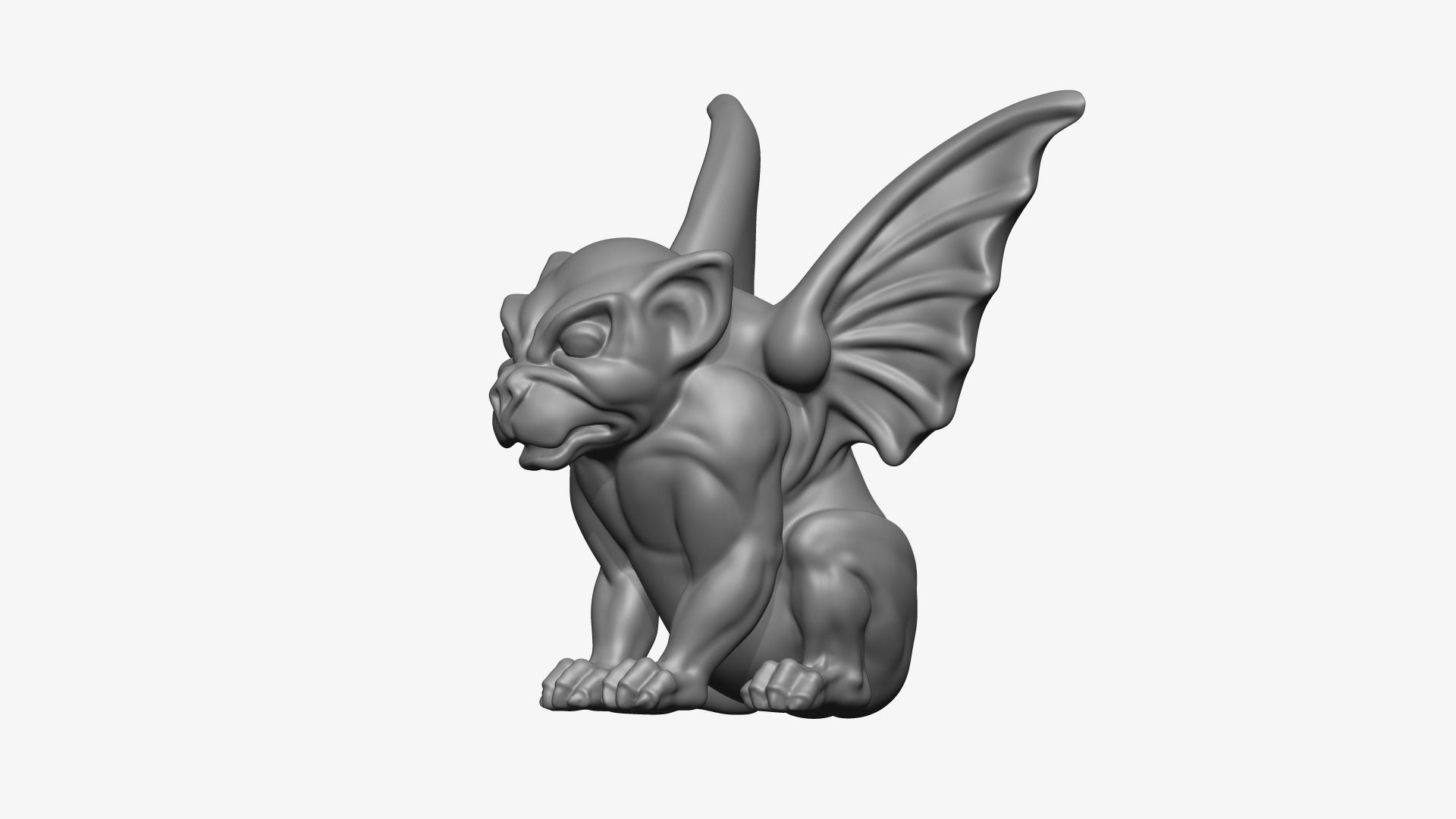 Gargoyle Statue 3D print model_6