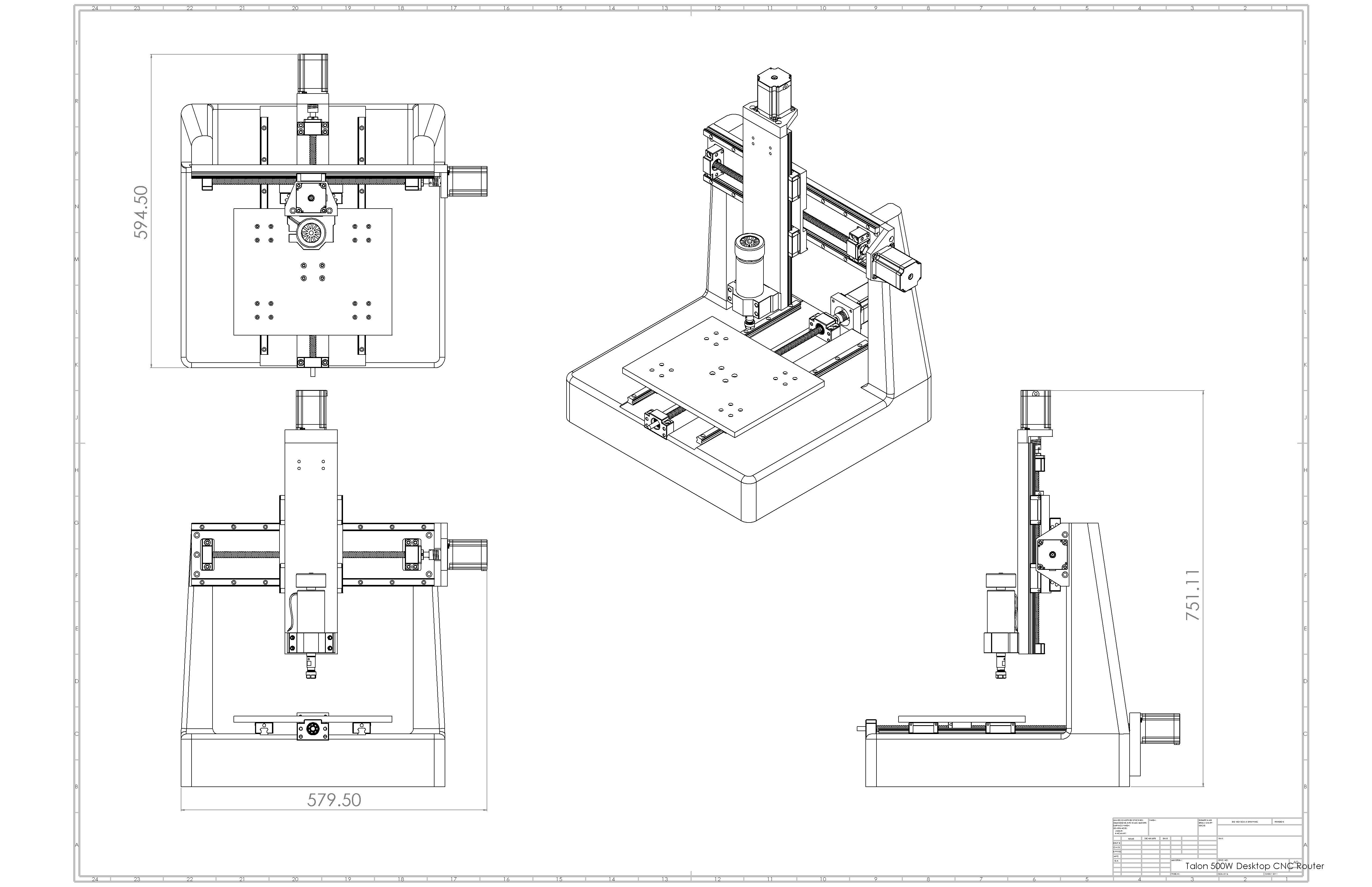 Talon 500W Desktop CNC Router 3D model_3