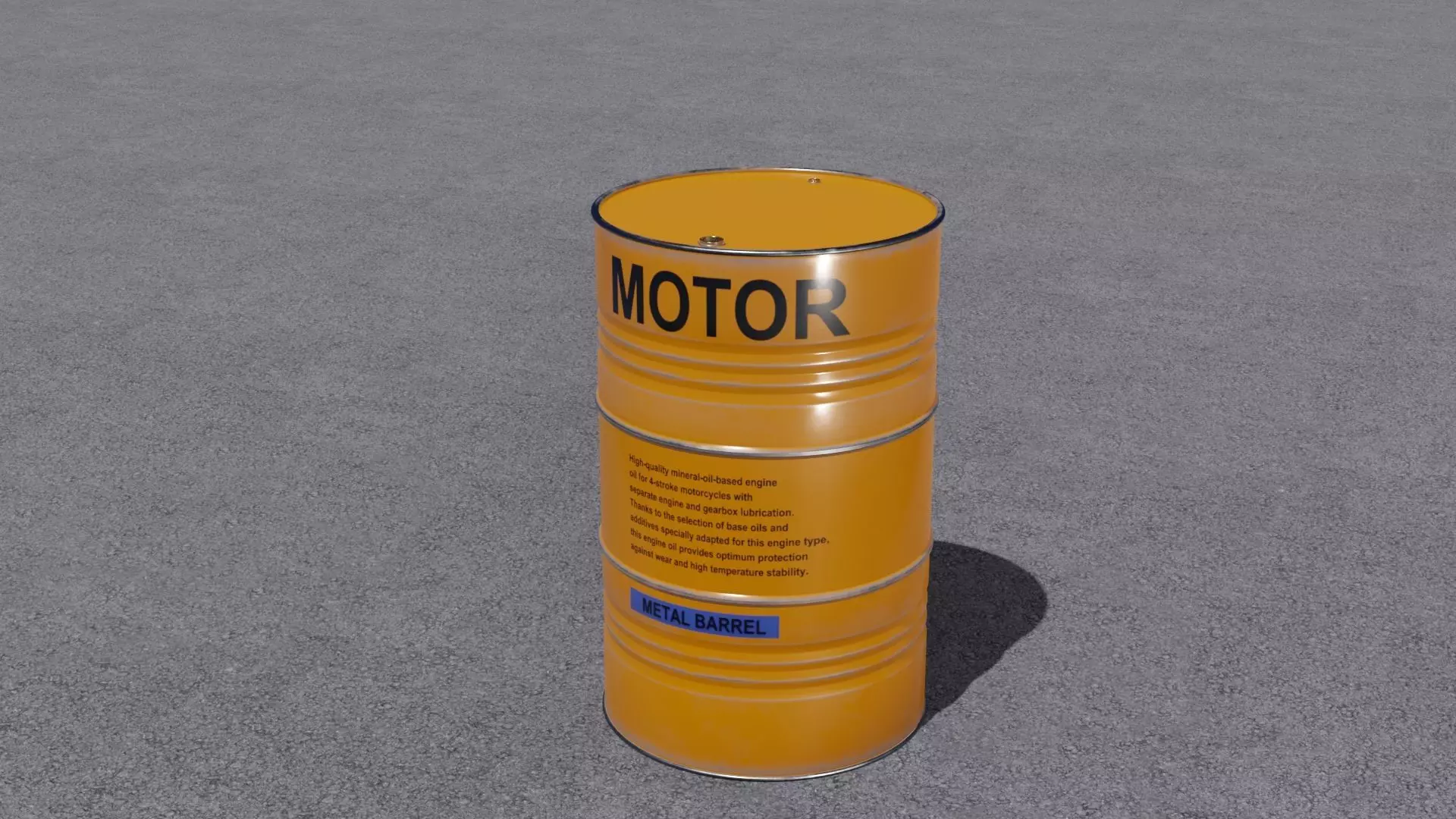 Barrel 3D model oil can Low-poly 3D model