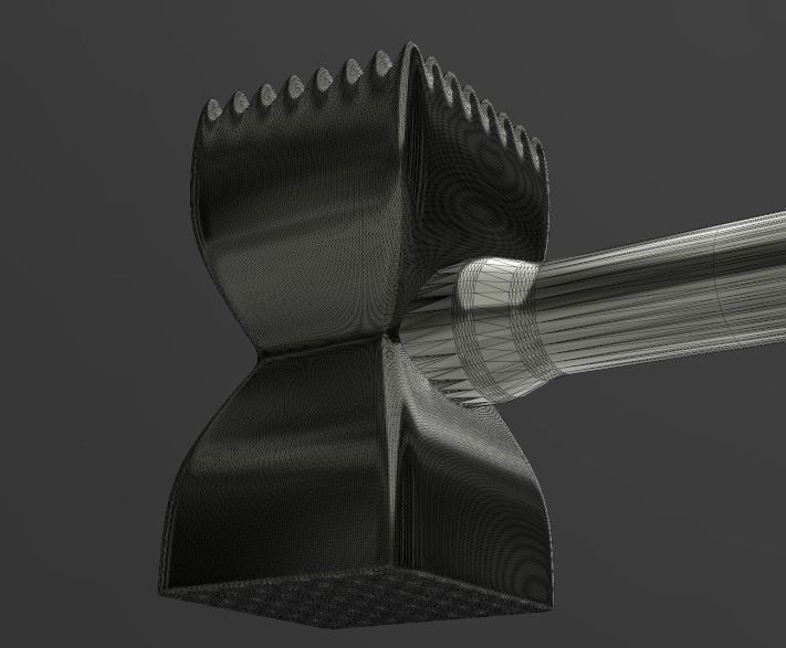 Steak hammer 3D print model_2
