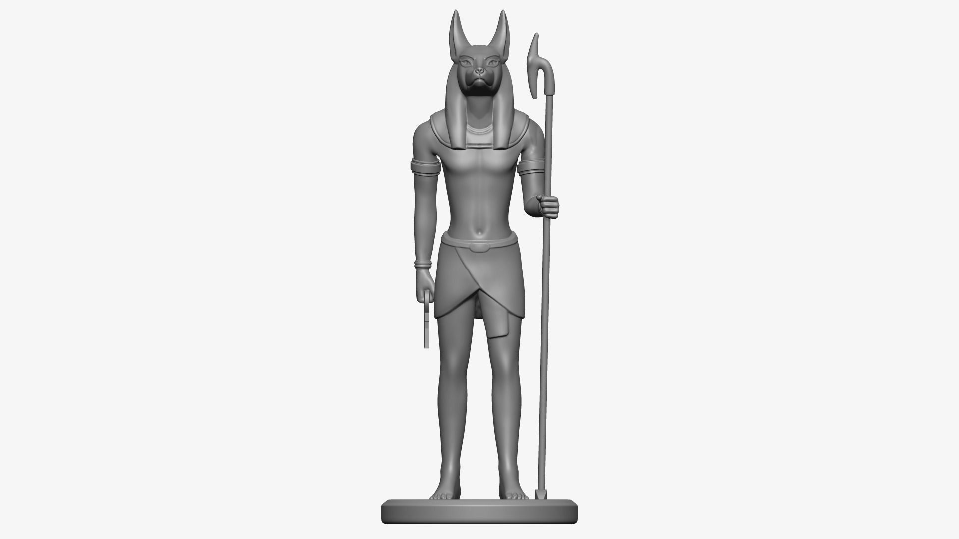 Anubis Ancient Egyptian Statue 3D print model_2