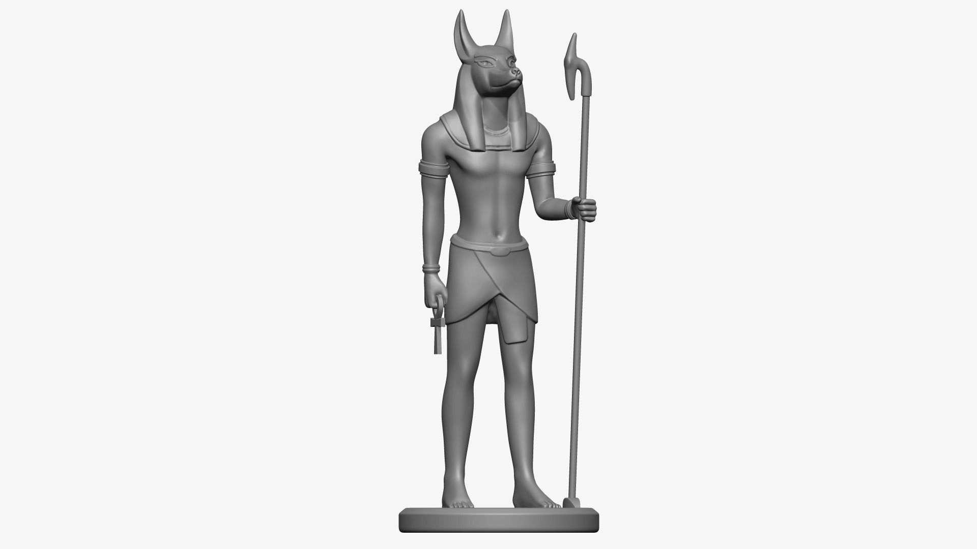 Anubis Ancient Egyptian Statue 3D print model_3