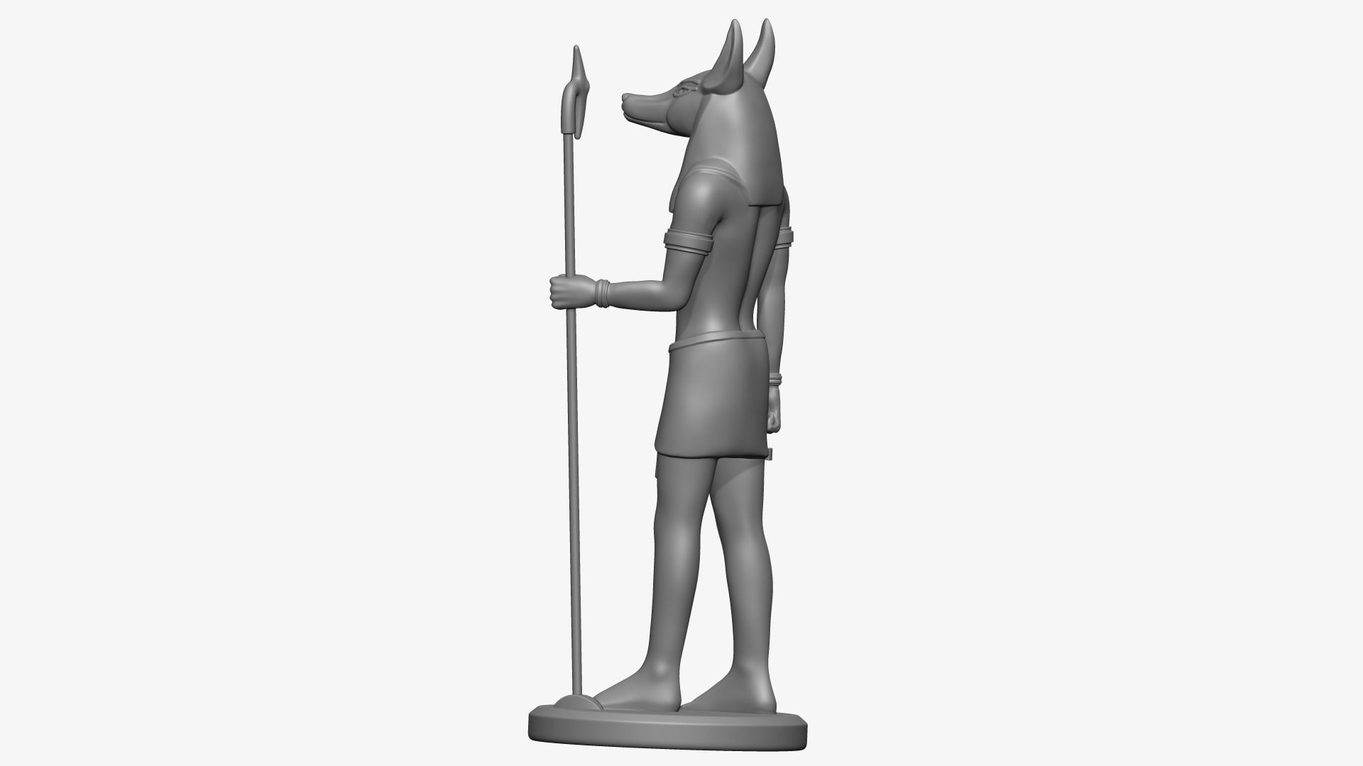 Anubis Ancient Egyptian Statue 3D print model_6