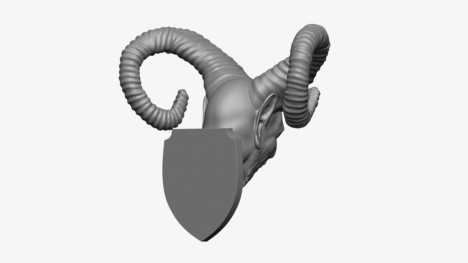 Demon Head Mount 3D print model_5