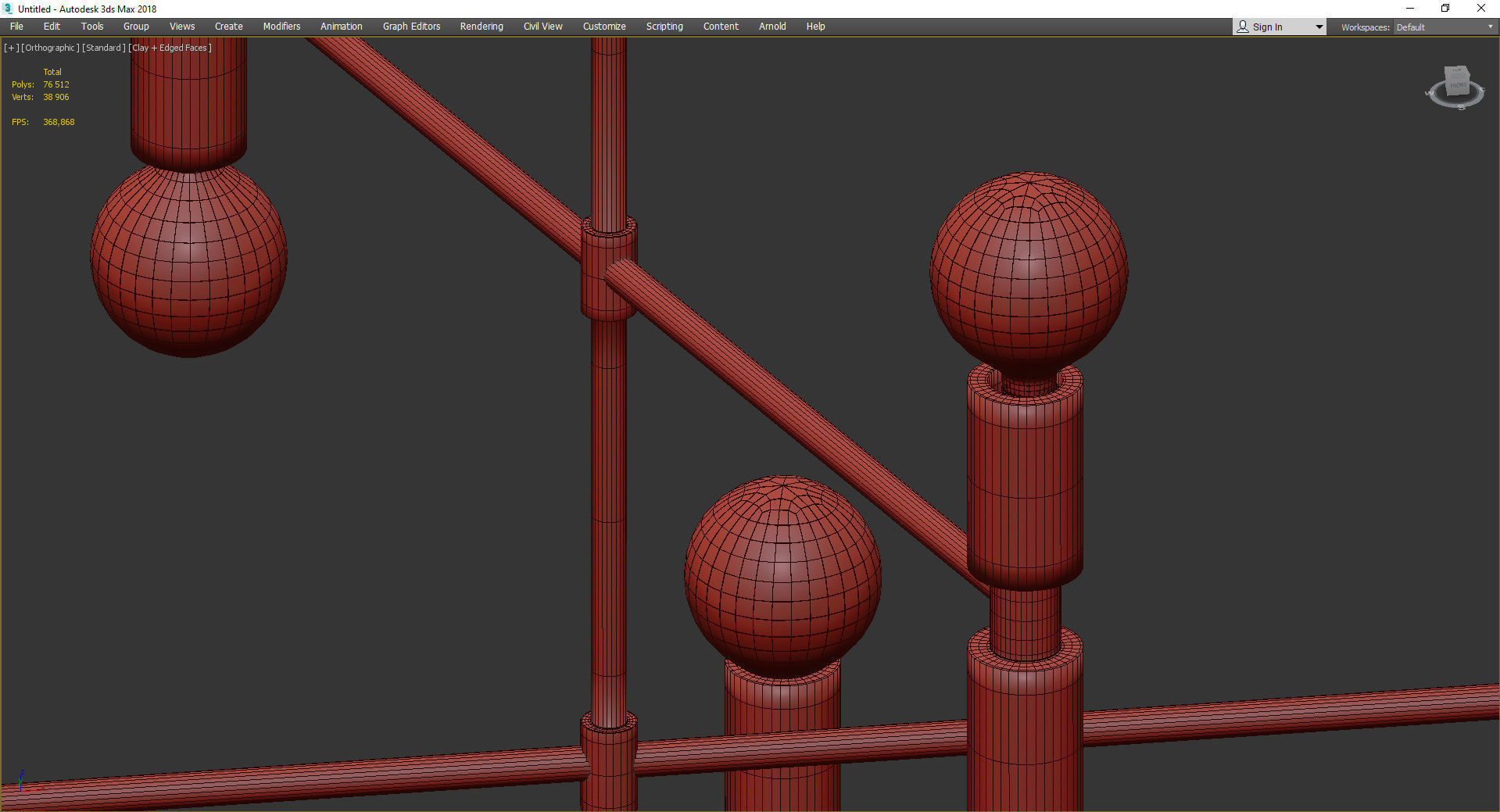 Atomium Light Low-poly 3D model_4