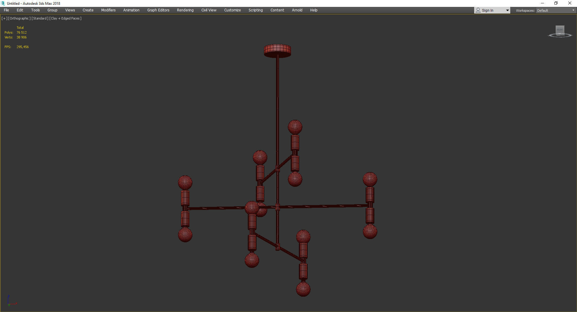 Atomium Light Low-poly 3D model_2