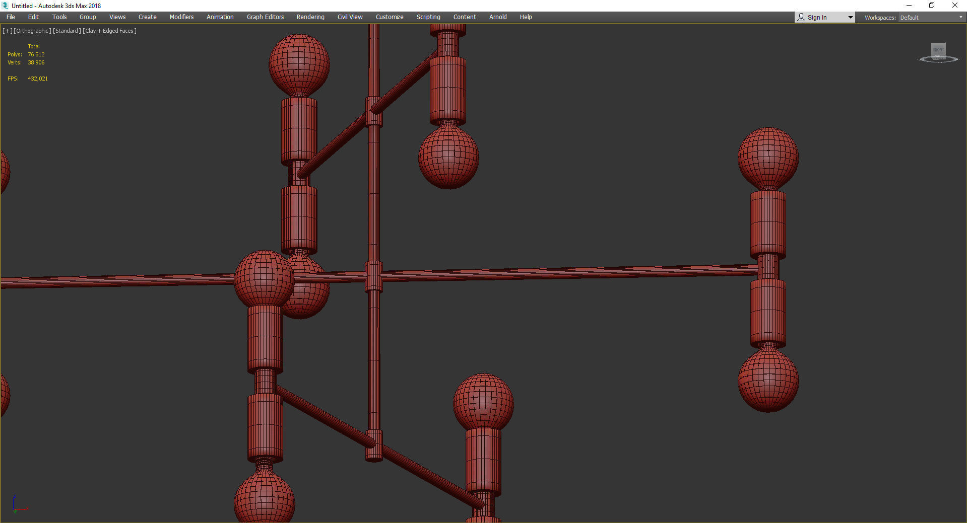 Atomium Light Low-poly 3D model_3