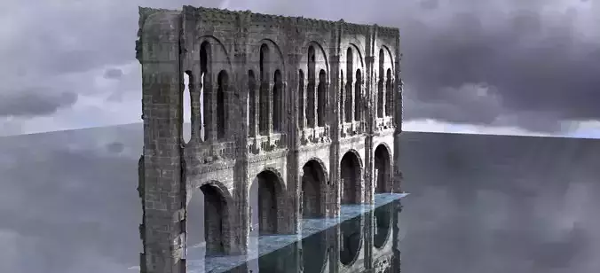 Gothic pillars halls Victorian Christmas Theme