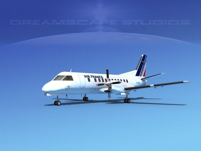 SAAB SF340 Air France 3D model