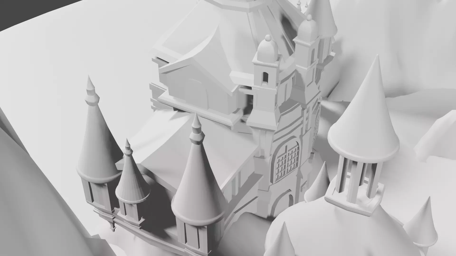 Medieval Castle 3D model_2