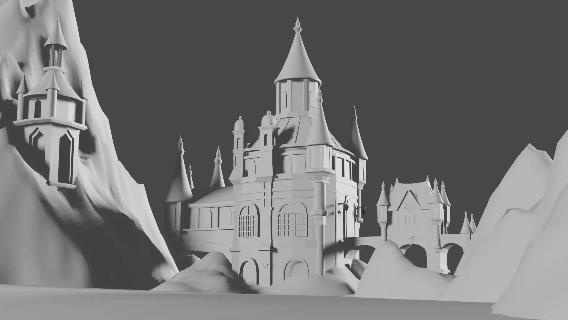 Medieval Castle 3D model_0