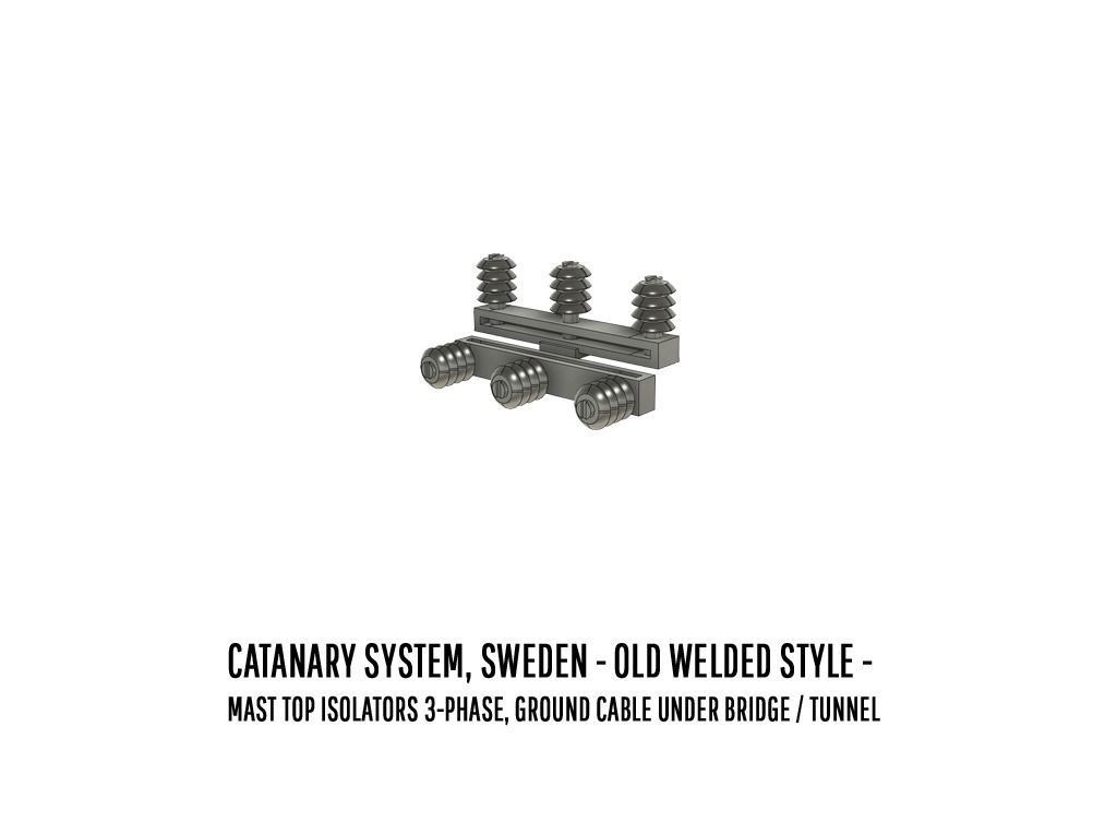 CAT-0002 Catenary set Swedish Old Welded H0-scale 19 items 3D print model_15