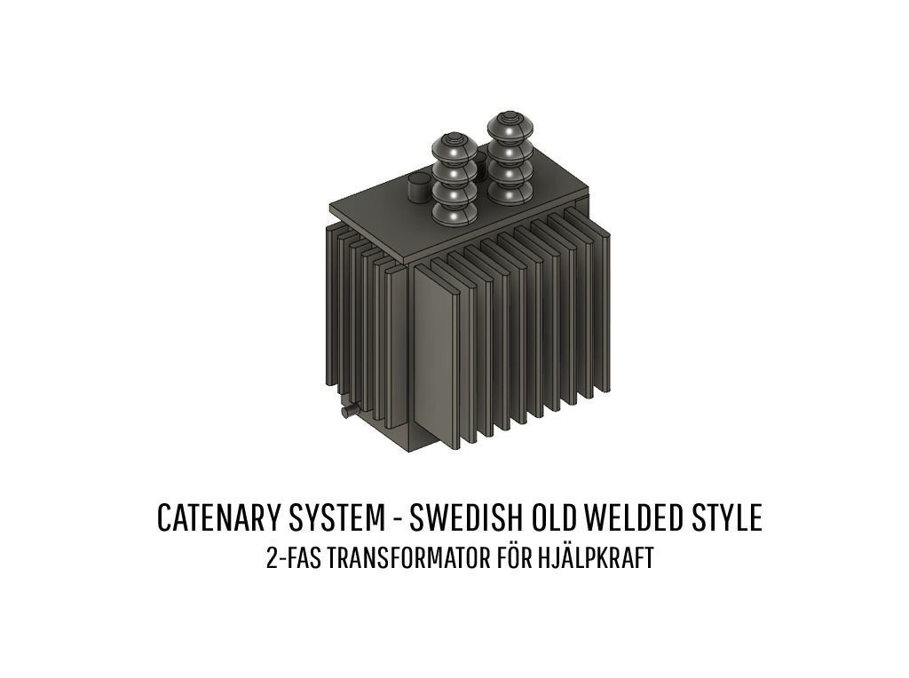 CAT-0002 Catenary set Swedish Old Welded H0-scale 19 items 3D print model_22