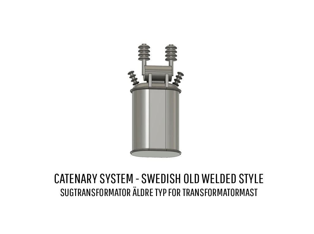 CAT-0002 Catenary set Swedish Old Welded H0-scale 19 items 3D print model_20