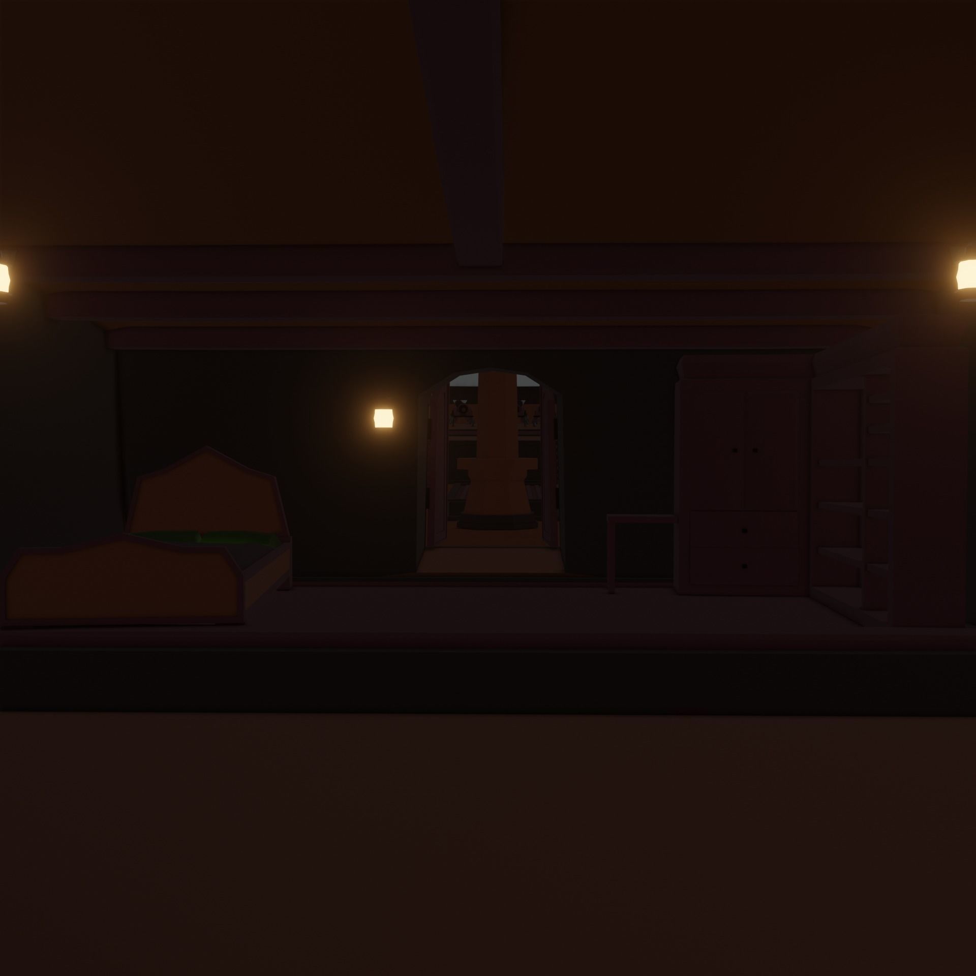 ship LowPoly pirate floating in ocean Low-poly 3D model_4