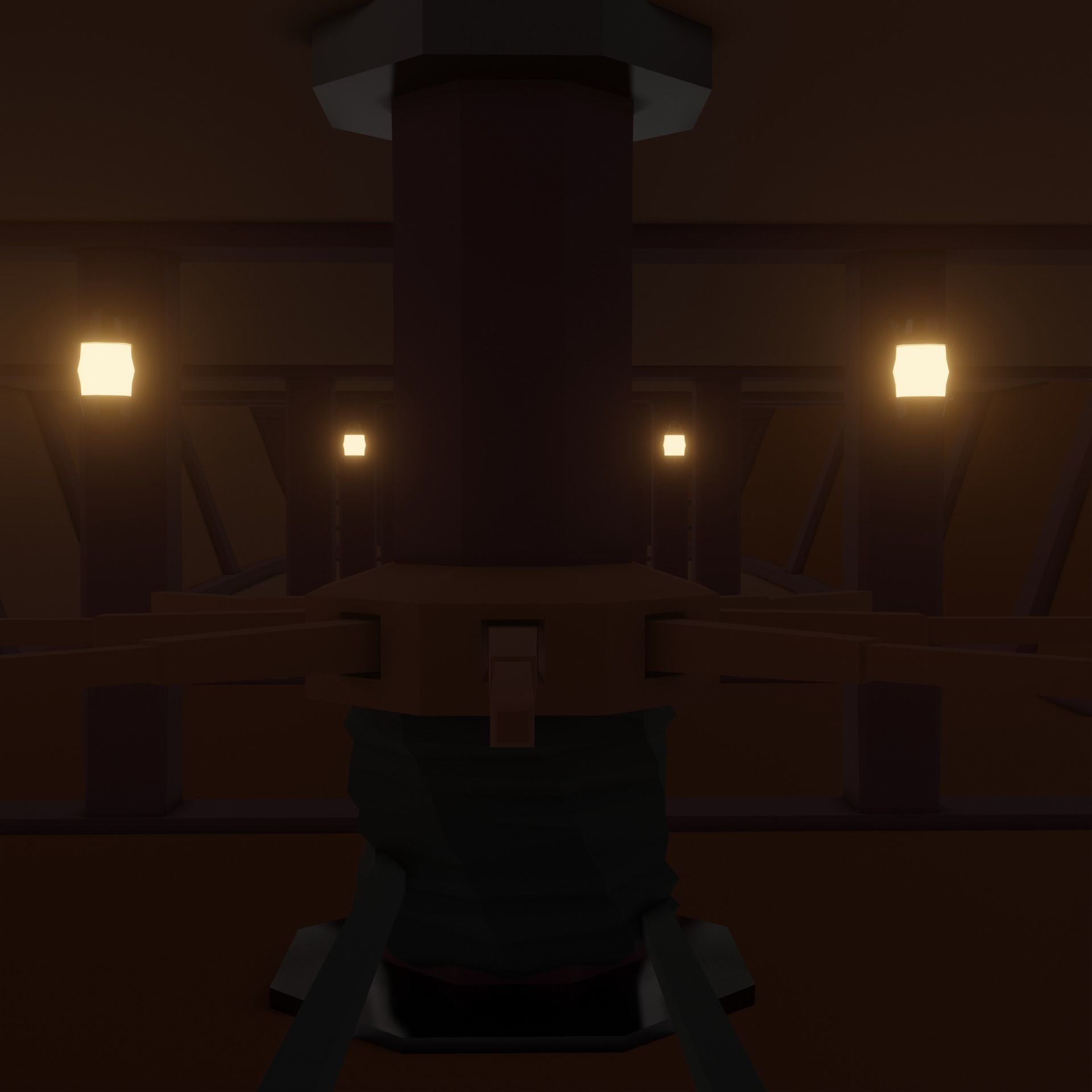 ship LowPoly pirate floating in ocean Low-poly 3D model_3