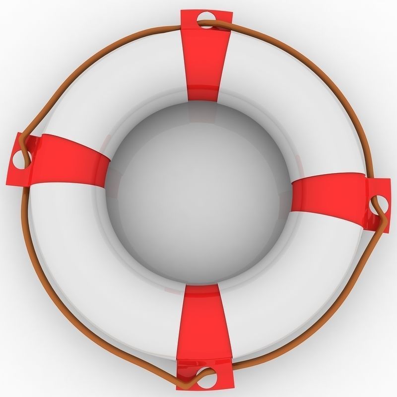 Lifebuoy life preserver 3D model_1
