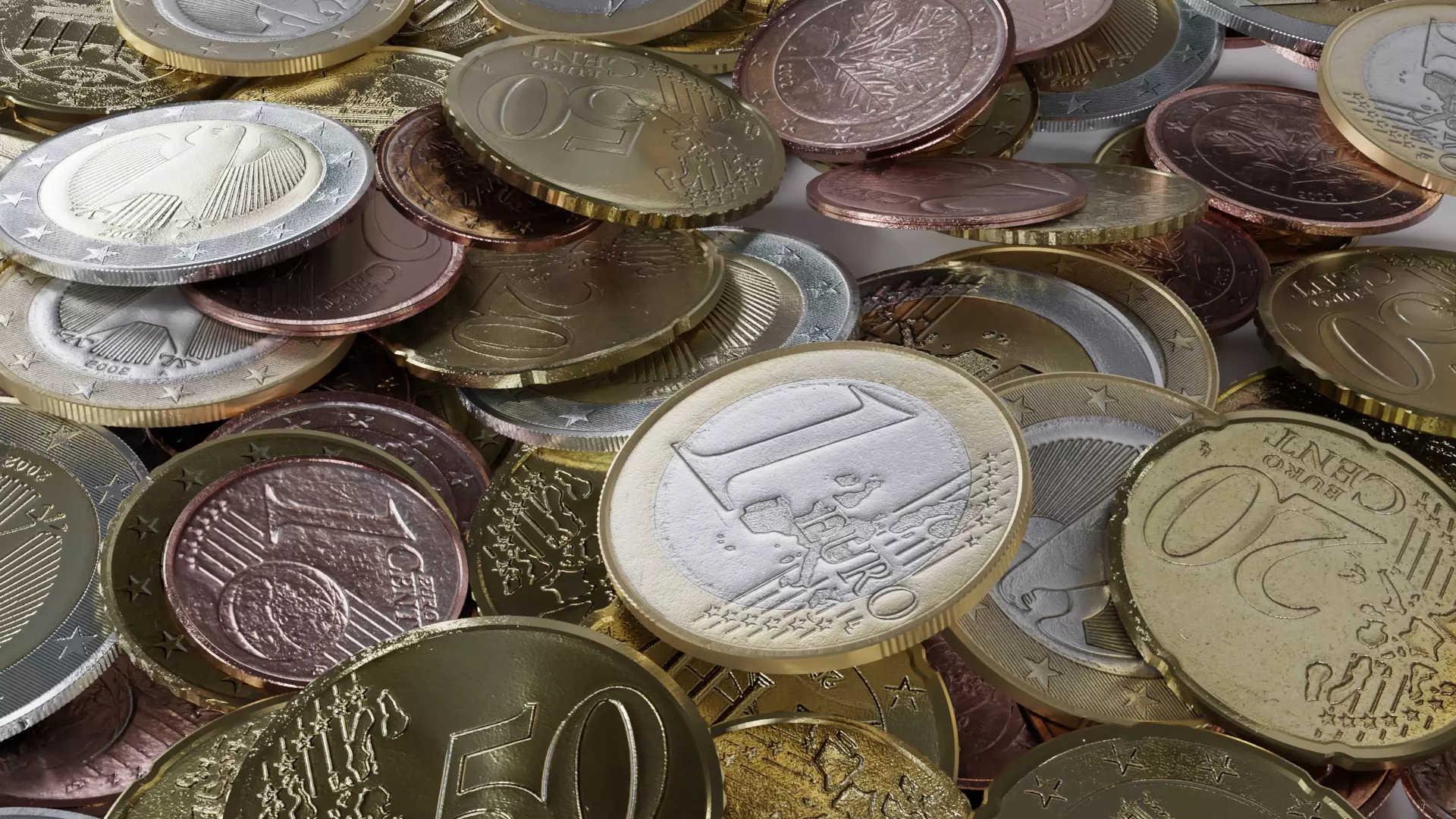 Euro coins - German version 3D model_0