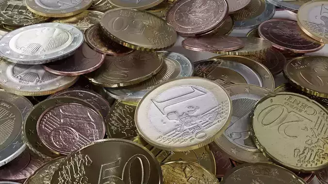 Euro coins - German version 3D model