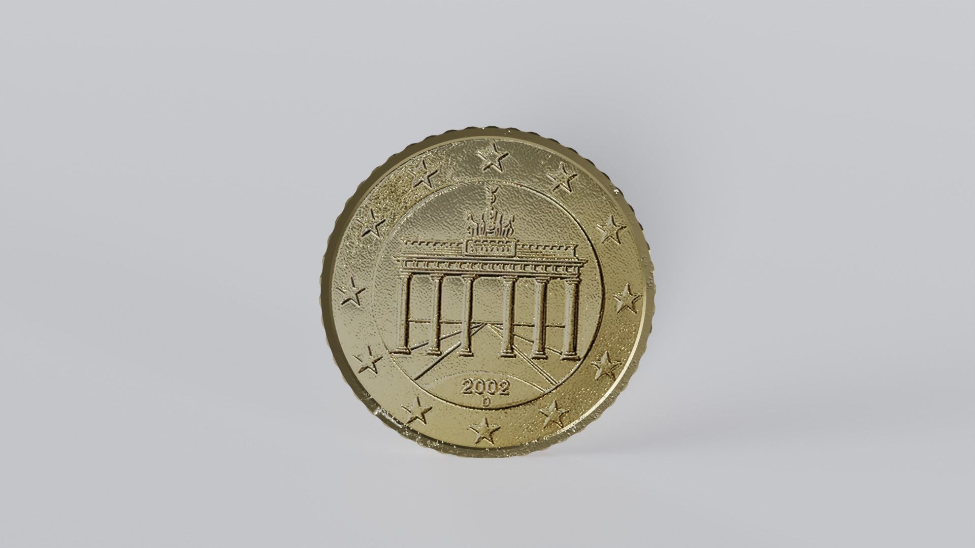 Euro coins - German version 3D model_15