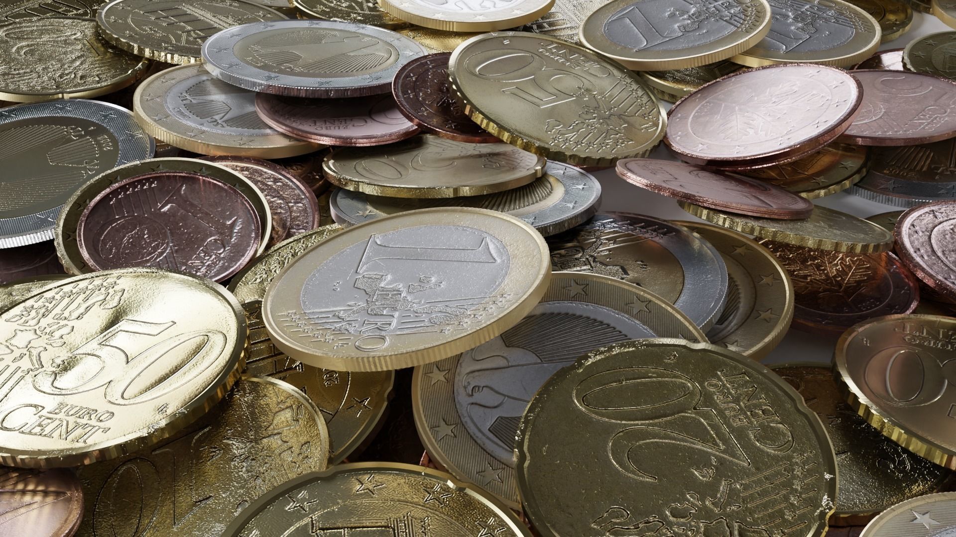 Euro coins - German version 3D model_3