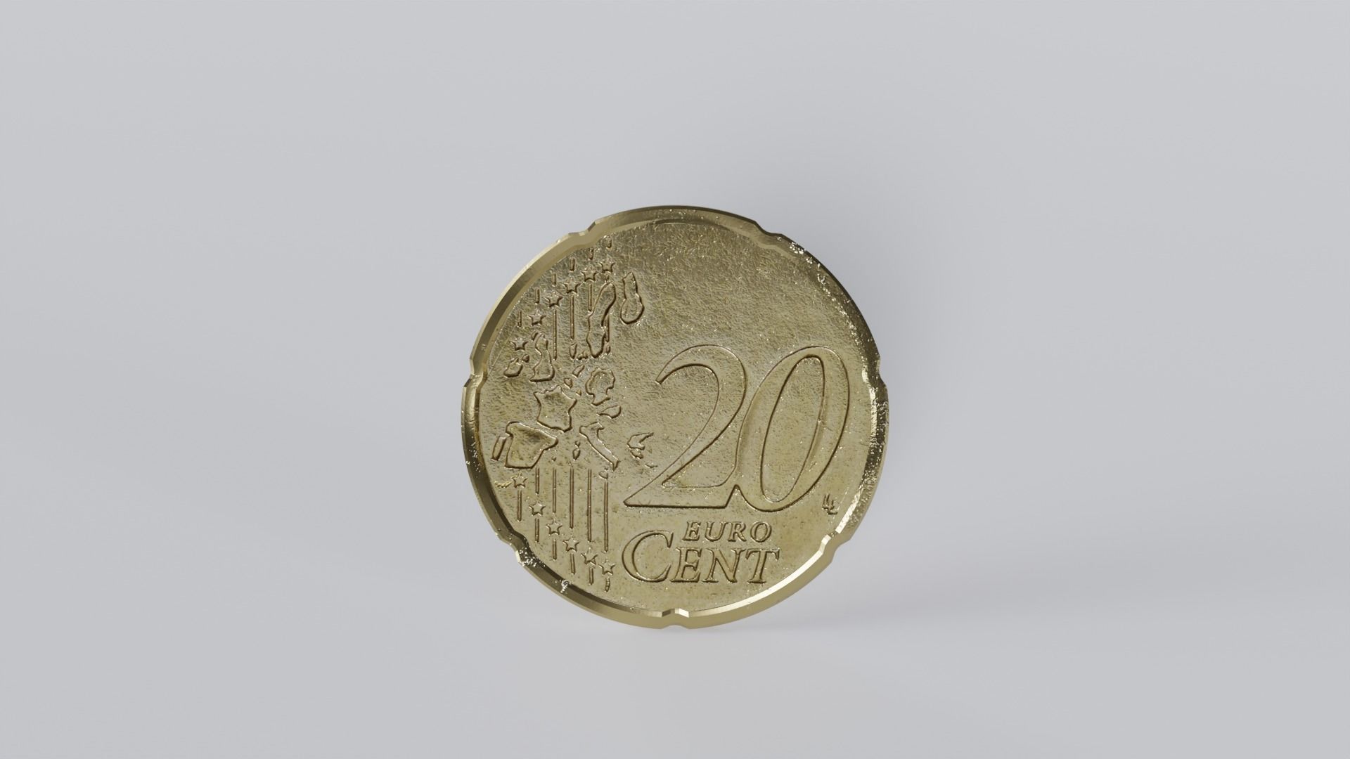 Euro coins - German version 3D model_12