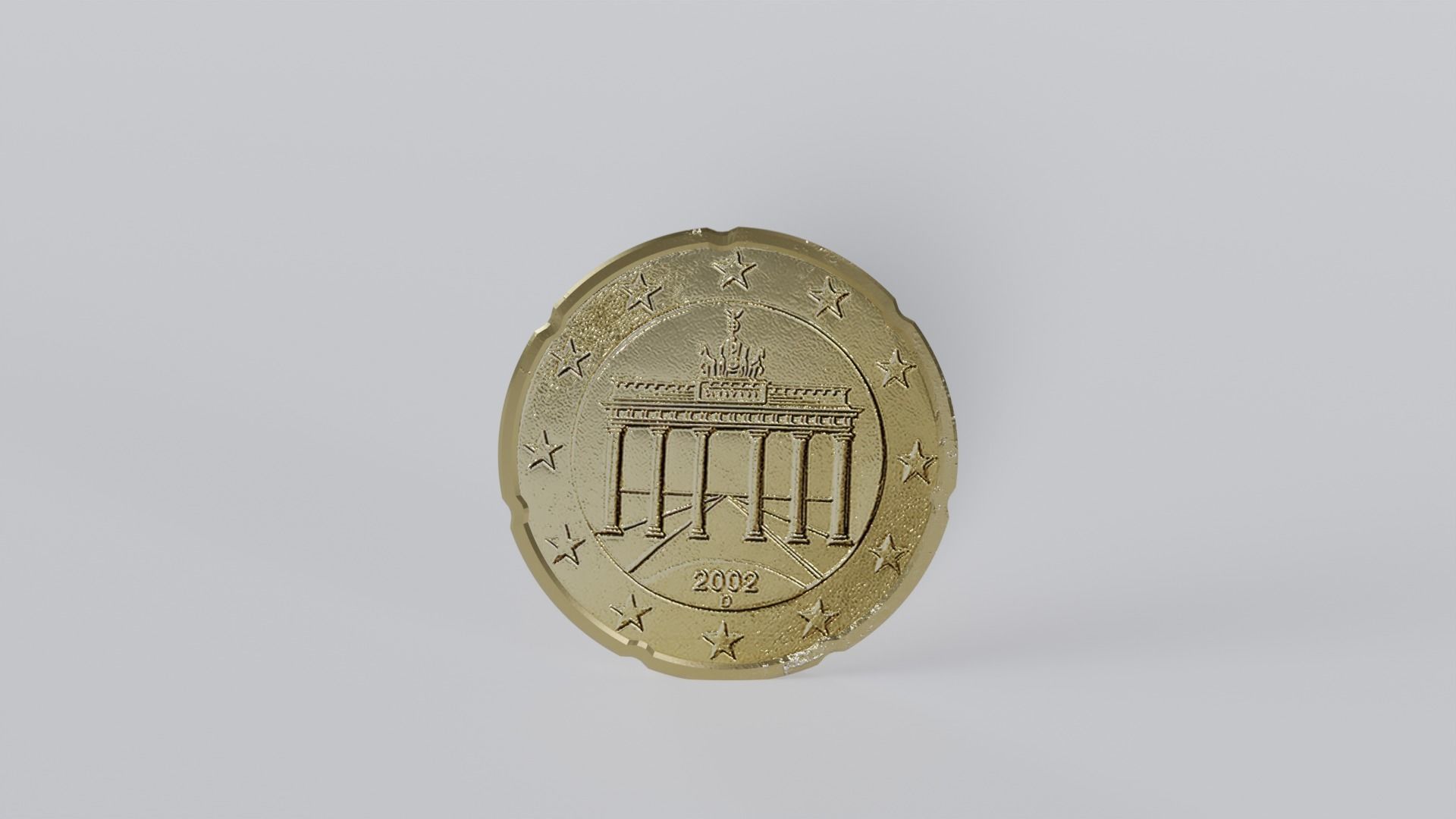 Euro coins - German version 3D model_13