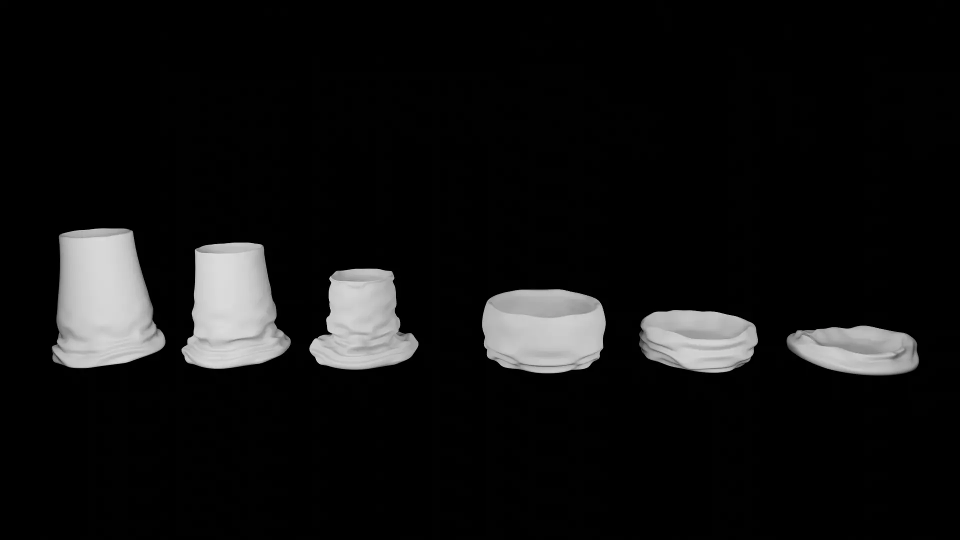 Melted Containers 3D print model