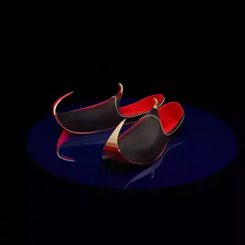 Pakistani India Punjabi Khussa Shoes 3D model