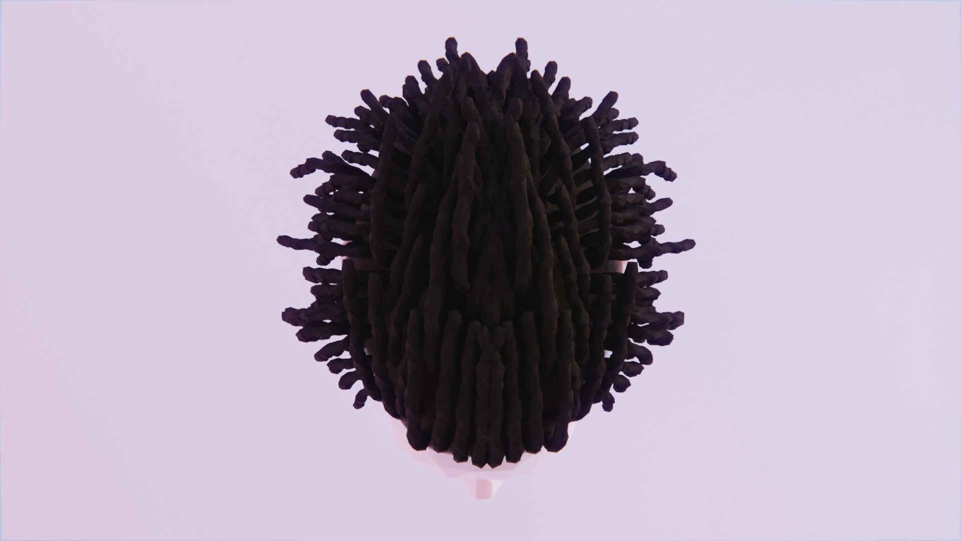 Short Dreads 4 Low-poly 3D model_4