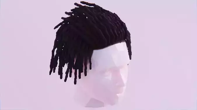 Short Dreads 4 Low-poly 3D model