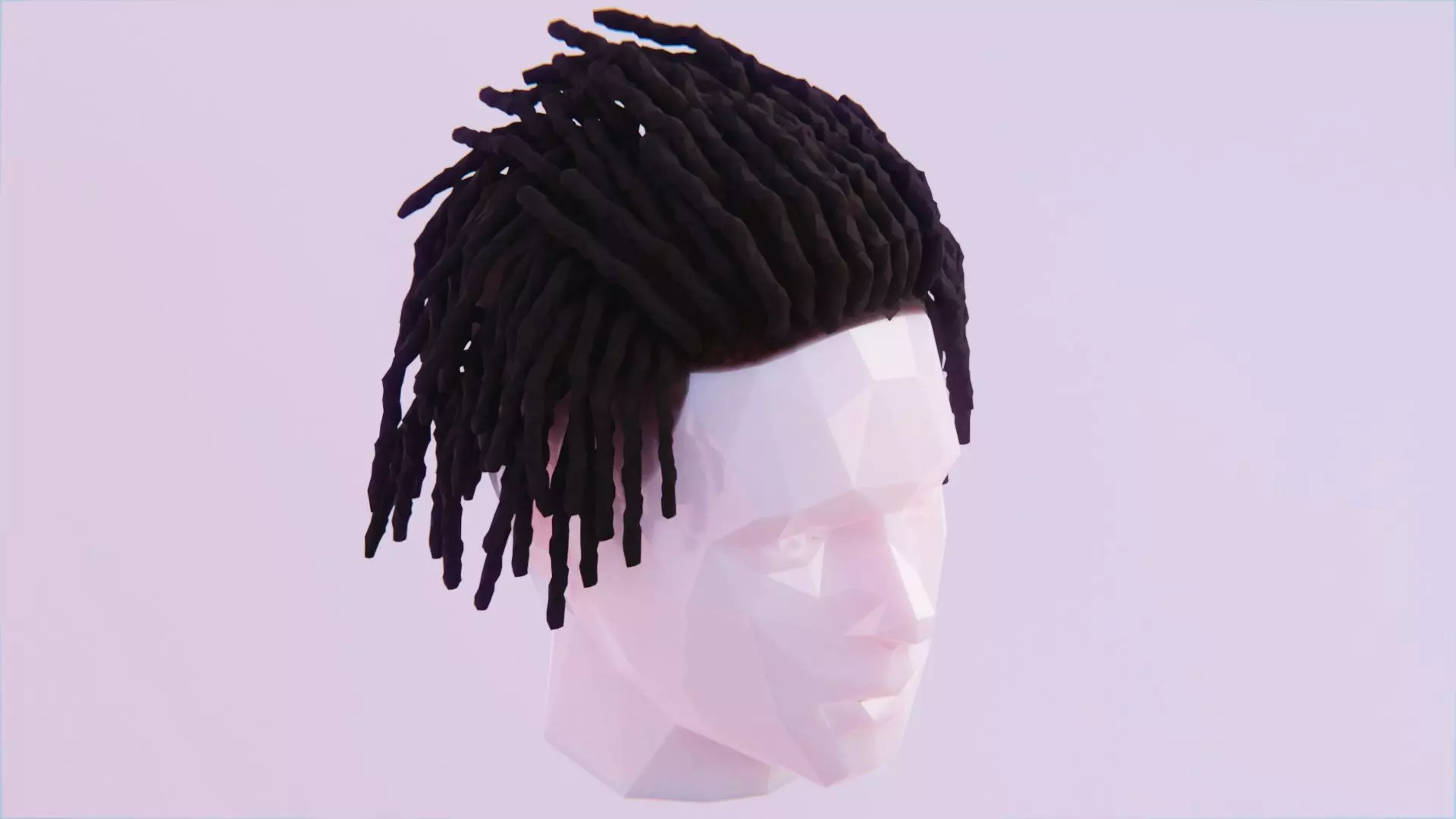 Short Dreads 4 Low-poly 3D model_0