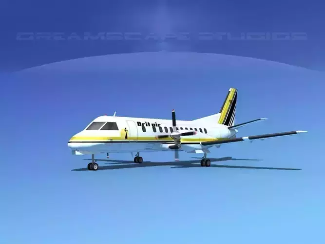 SAAB SF340 Brit Air 3D model