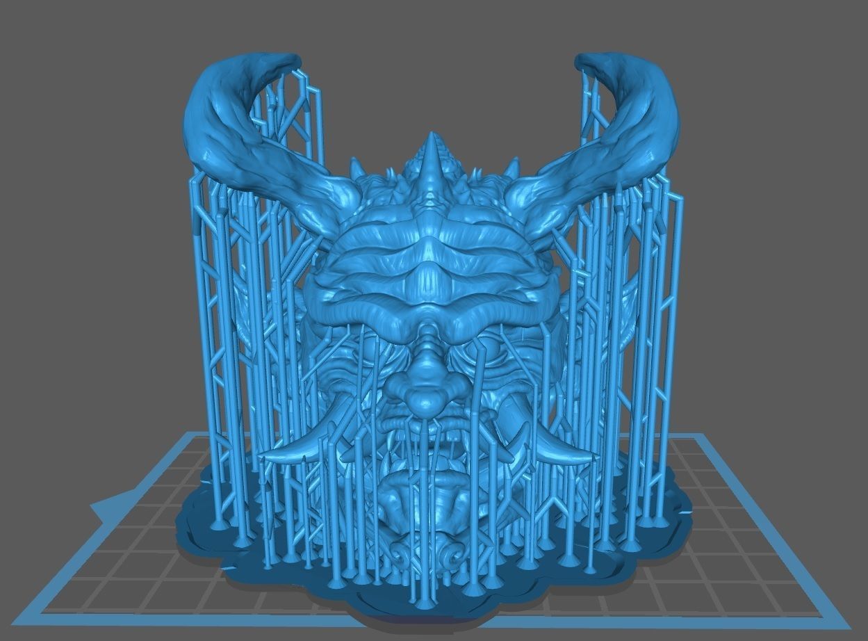 Hannya Mask Magnet 6 Oni Mask Samurai Mask 3D print model 3D print model_10