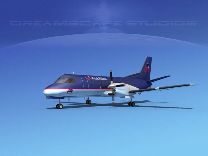 SAAB 340 British Midland 3D model