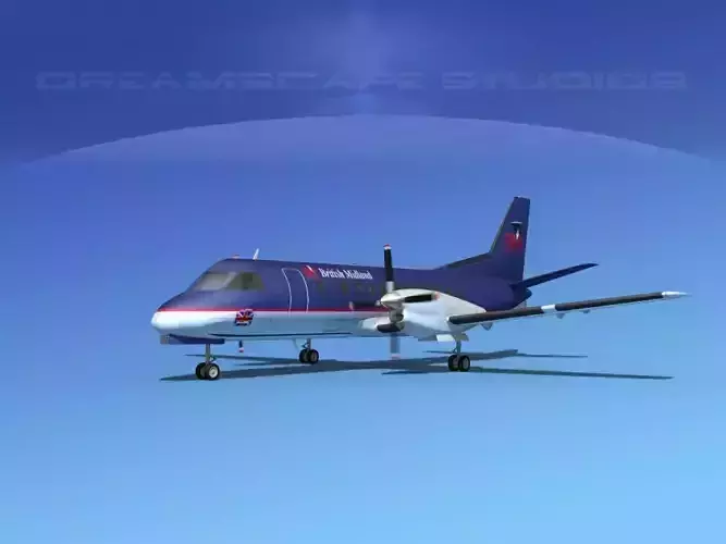 SAAB 340 British Midland 3D model