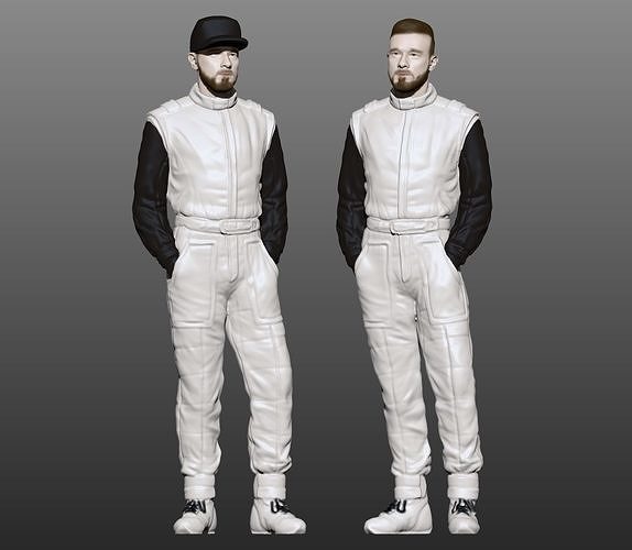 man racingsuit 3D print model