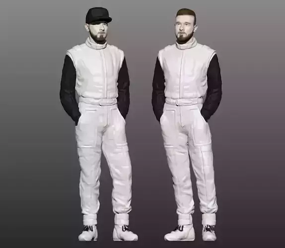 man racingsuit