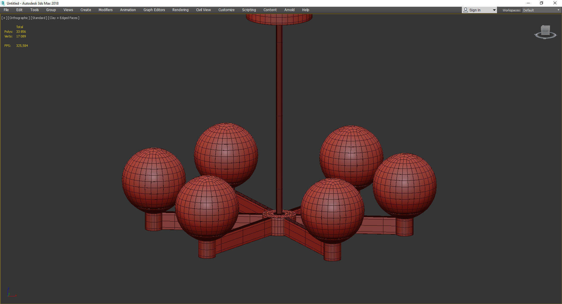 TILBURY CHANDELIER Low-poly 3D model_3