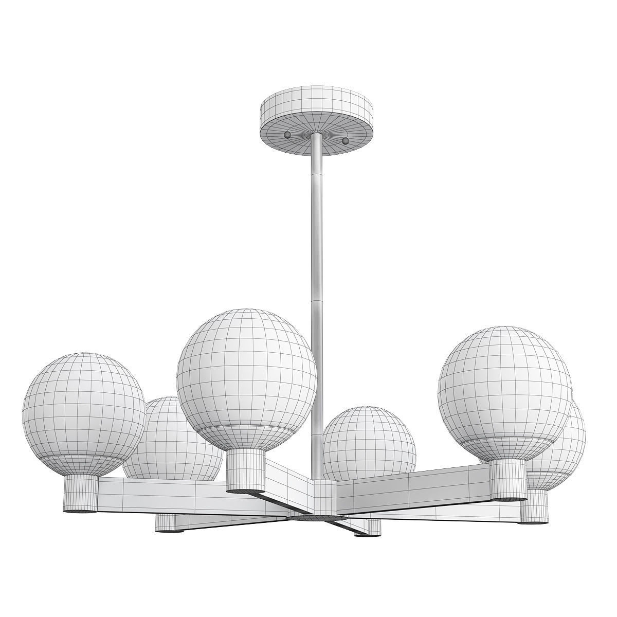 TILBURY CHANDELIER Low-poly 3D model_1